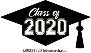 Class of 2020 inside graduation cap Class of 2020 inside graduation cap