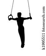 Gymnast on rings Gymnast on rings