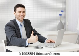 Happy successful businessman