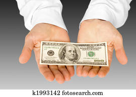money with hands
