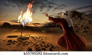 Moses and the burning bush Moses and the burning bush