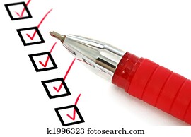 Red Pen and Checklist