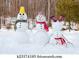 Snowman family