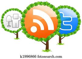 Social media trees icon Social media trees icon