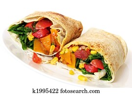 Vegetable Wrap Sandwich Vegetable Wrap Sandwich