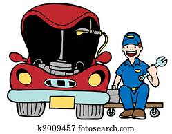 Auto Mechanic Car Hood Auto Mechanic Car Hood