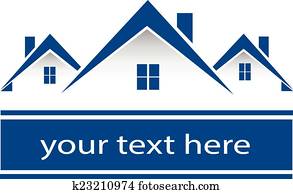 bens imóveis, casas, logotipo