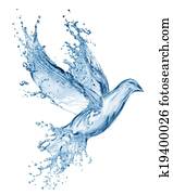 dove made out of water splashes dove made out of water splashes