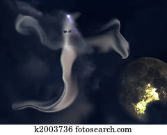 Ghost And Night Sky Ghost And Night Sky