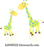 giraffe, familie