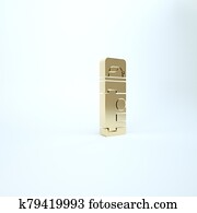 Gold Shaving gel foam icon isolated on white background. Shaving cream. 3d illustration 3D render Gold Shaving gel foam icon isolated on white background. Shaving cream. 3d illustration 3D render