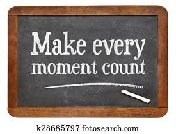 göra, varje, ögonblick, räkning, på, blackb, oard
