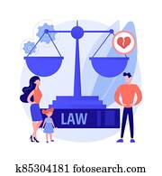Matrimonial law abstract concept vector illustration. Matrimonial law abstract concept vector illustration.