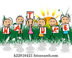 nature, gosses, indique, arbres, enfant, et, scénique