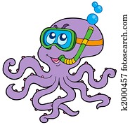 Octopus snorkel diver Octopus snorkel diver