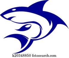 Shark icon image. Shark icon image.