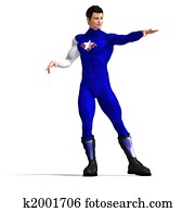 כחול, גיבור על