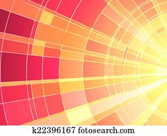 abbildung, von, mosaik, sunset.