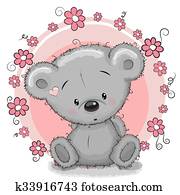 Bear with flowers Bear with flowers