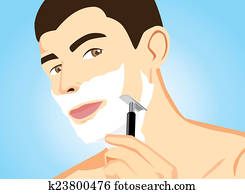 Healthy Men Shaving Healthy Men Shaving