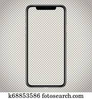 new vector Smartphone template for web interface, app demo mockup. No frames and blank screen on transparent backround new vector Smartphone template for web interface, app demo mockup. No frames and blank screen on transparent backround