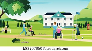 Nursing Home Clipart | Our Top 1000+ Nursing Home EPS Images | Fotosearch