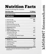 Nutrition facts label design . Content of calories, vitamins, fats and other elements Nutrition facts label design . Content of calories, vitamins, fats and other elements