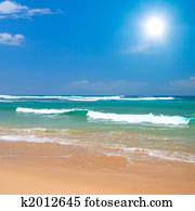 Peaceful beach scene