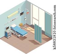 Resuscitation Room Isometric Composition Resuscitation Room Isometric Composition