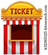 Ticket booth at the carnival Ticket booth at the carnival