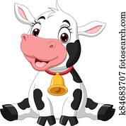 חמוד, פרה של תינוק, ציור היתולי, לשבת