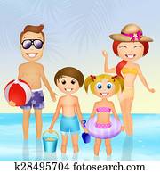 משפחה, על החוף