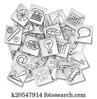 משרד, רואה, איקונים