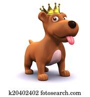 3d Puppy dog gold crown champion 3d Puppy dog gold crown champion