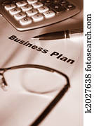 Close up of business plan 