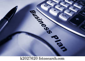 Close up of business plan 