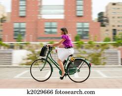 female commuter cycling female commuter cycling