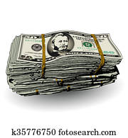 la, auglīgs, kaudze, dēļ, 50, dolārs, bills