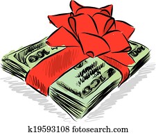 money dollars gift illustration