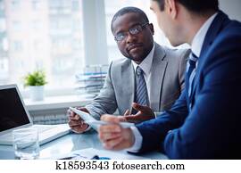 negócio, discussão