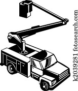 Black bucket truck Black bucket truck