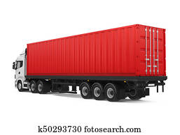 Container Truck Isolated Container Truck Isolated
