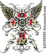 gothic ccross tribal tattoo gothic ccross tribal tattoo