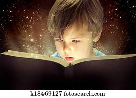 Little boy and the magic book Little boy and the magic book