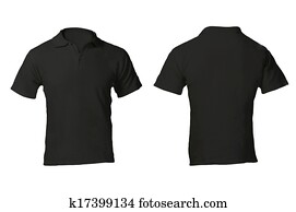 Men's Blank Black Polo Shirt Template