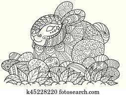 ovos páscoa, e, coelhinho