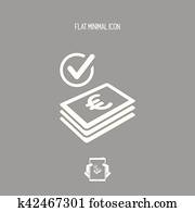 pārbaude, iemaksa, portrets, -, euro