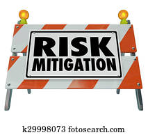 Risk Mitigation Barrier Sign Reduce Danger Hazard Protect Against Injury Lawsuits Risk Mitigation Barrier Sign Reduce Danger Hazard Protect Against Injury Lawsuits