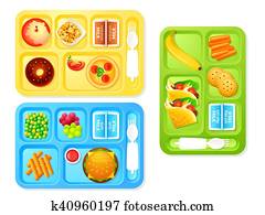 School Lunch Clip Art Vectors 