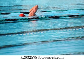 Swimming laps Swimming laps